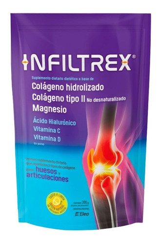 Infiltrex - Colageno + Magnesio + Hialuronico X 300g - Limon