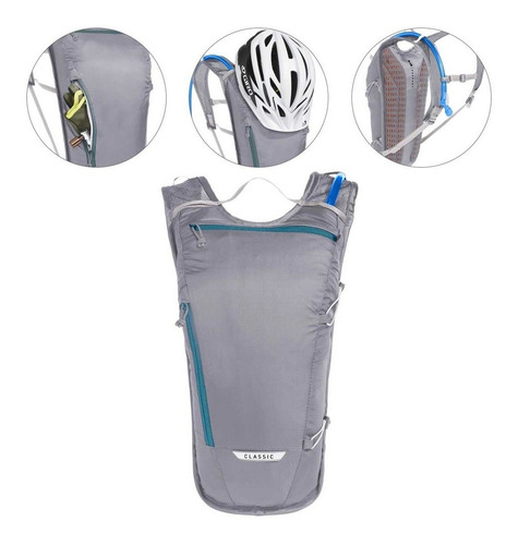 Imagem 1 de 7 de Mochila De Hidratacao Camelbak Classic Light 2 Litros Cinza