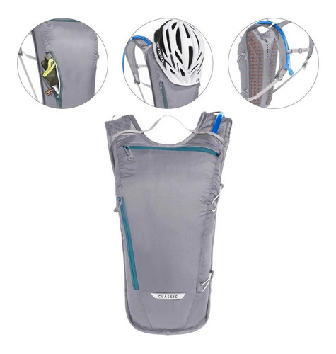 Mochila De Hidratacao Camelbak Classic Light 2 Litros Cinza