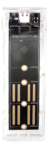 Cofre Ssd M.2 Usb C A Usb 3.1 Case Pcie Nvme 10gbp Acrílico