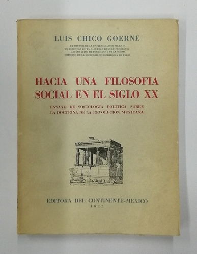 Hacía Una Filosofía Social En El Siglo Xx