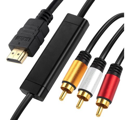 Cable Hdmi A Rca De 10 Pies Con Ic, Hdmi Macho A 3-rca Cabl.