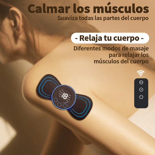 Vanance 8 Pcs Mini Masajeador Eléctrico Genérica Recargable Portátil Multifunción Masajeador Corporal Pare Hombro pies Y Rodilla Relaja Los Muscular Masajeador De Cuello Negro