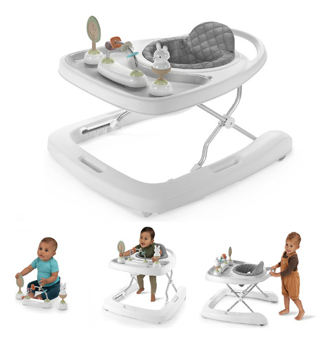 Andador Plegable 3 En 1 Para Bebés Con Juguetes Color