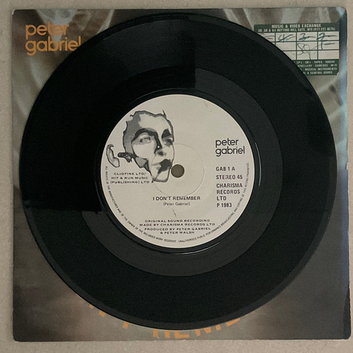 Peter Gabriel Solsbury Hill I Don't Remember Vinilo Single 7 Edición Limitada (Usado)