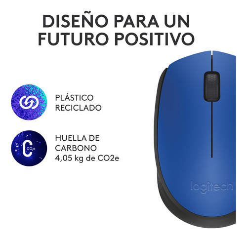 Mouse Inalámbrico Logitech M170 Con Tecnología 2,4 Ghz Azul