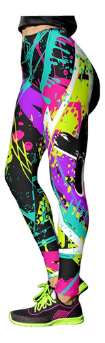 Leggings De Color Neón Para Mujer De Los 80