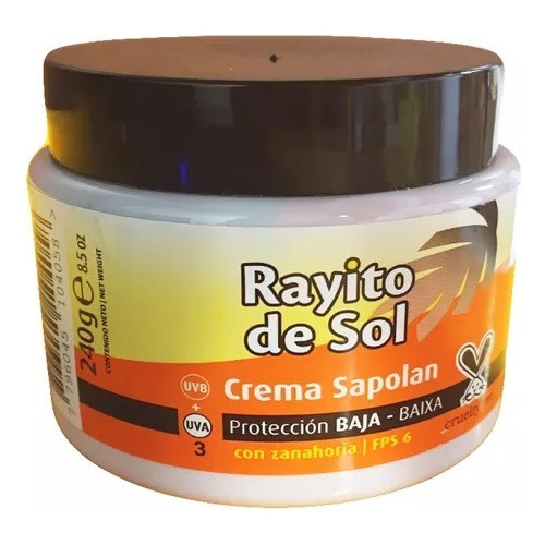 Bronzeador Sapolan Rayito De Sol 240g Original + Brinde