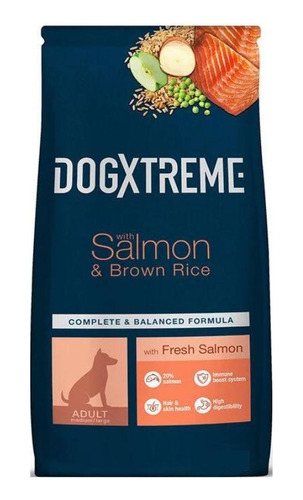Imagen 1 de 1 de Dogxtreme Adult Salmón Y Arroz 12 Kg Alimento Para Perro *