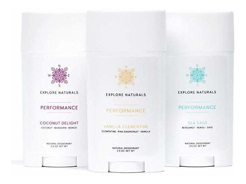 Explorar Naturals Rendimiento Desodorante Favoritos 3-pack (