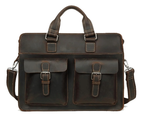 Shoulder Bags Vintage Men's Genuine Leather Briefcase Leather Messenger Bag Male Laptop Bag Business Travel Bag