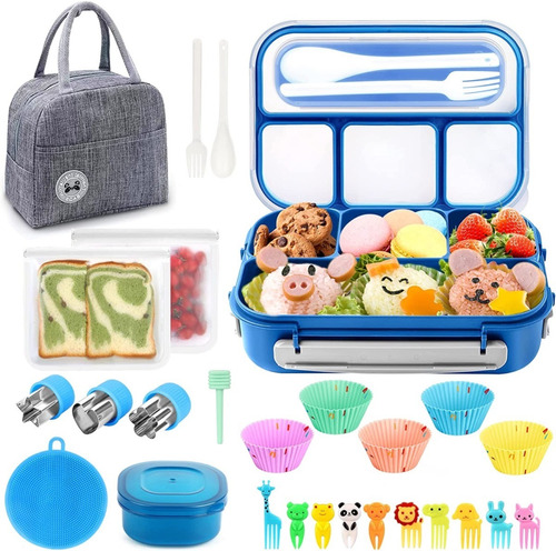 Kit Lonchera Bento Infantil Maletín Accesorios