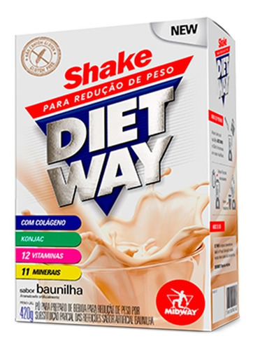 Diet Way Shake - 420 Gramas (8 Unidades) - Midway Val 07/19