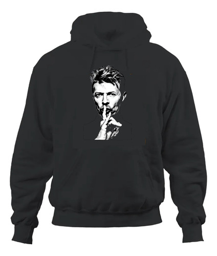 Polerón Unisex David Bowie Cantante Dedo Algodón Estampado