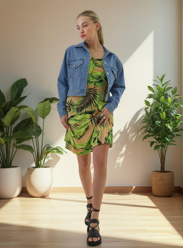 Campera Jean Mujer Oversize Corto Upminorista