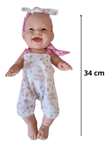 Boneca Papinha Tipo Reborn Com Acessórios Bebe Menina