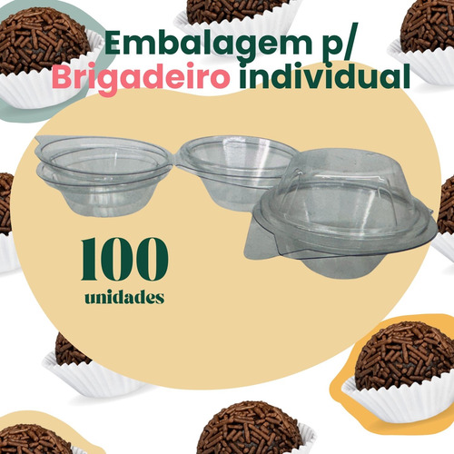Embalagem Individual Para Brigadeiro Doces C/ 100 Un