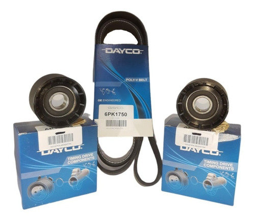 Kit 2 Tensores Poli V Dayco + Correa Poliv Clio 1.6 16v K4m