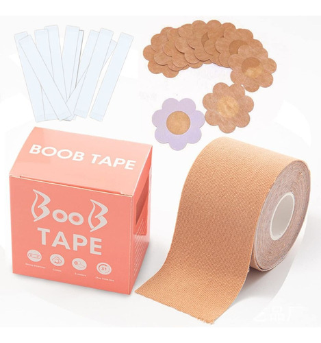 Cinta Levanta Busto Boob Tape Color Beige Claro 5m