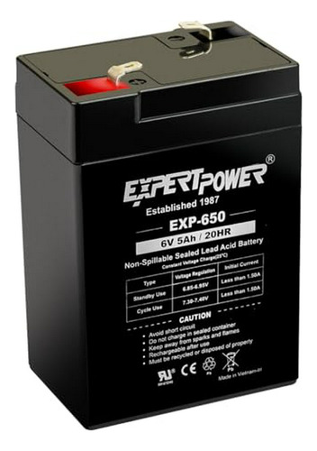 Batería Recargable Expertpower 6v 5ah Sla