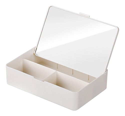 Estuche Organizador De Maquillaje Con Espejo, Caja De