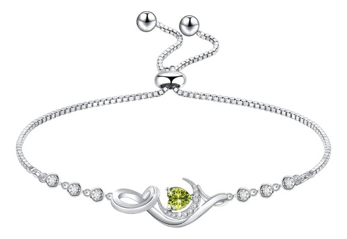 Pulsera De Distancia Para Mujer, Plata De Ley S925, Pulseras