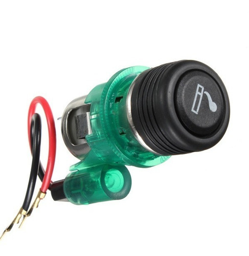 Imagen 1 de 7 de Encendedor 12v Tipo Europeo Macho Hembra Embutir Con Luz