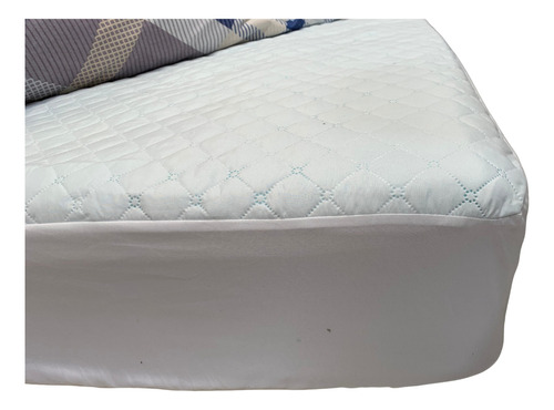 Cubre Colchón Vero Hogar Dúo 190x135 Cm Matrimonial Color Blanco Diseño De La Tela Liso