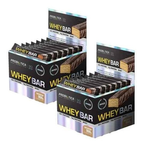 2x Whey Bar (caixa 24 Barras Cada) - Probiótica