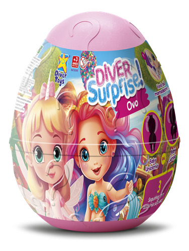 Boneca Diver Surprise No Ovo Faz Xixi - Divertoys