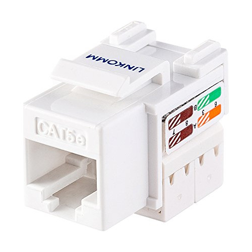  10 Pack Rj45 Cat5e Utp Unshielded Keystone Jack White