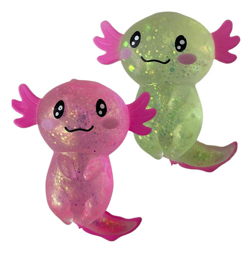 Juguetes De Estrés Glitter Axolotl Toys Squeeze Adorable