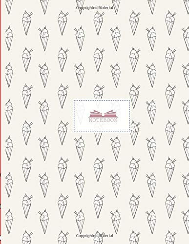 Notebook Ice Cream Cover And Dot Pages, Extra Large (85 X 11