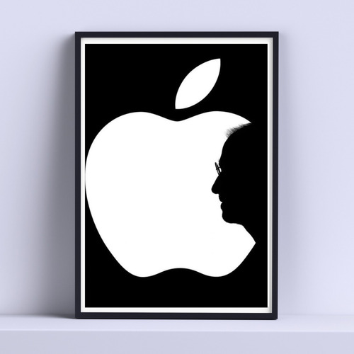 Cuadro Apple Steve Jobs Decorativo 30x40cm Con Vidrio