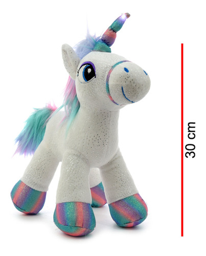 Peluche Unicornio Con Luz Y Música