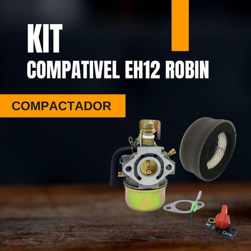 Kit de carburador con filtro de llave Sapo Compactor para Eh12 Robin