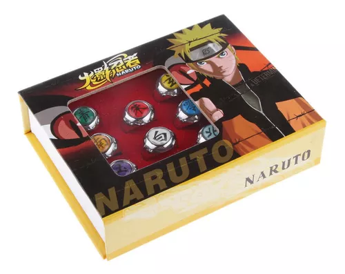 Conjunto completo de anéis Naruto Akatsuki: acessórios para cosplay