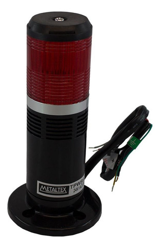 Sinalizador Torre 24vcc Buzzer Vermelho Tpws6-71r-b Metaltax