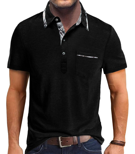 Camisetas Hombre Casual Playera Polo De Verano Manga Corta