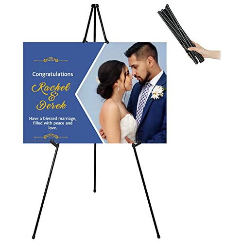 2022 Version Display Easel Stand For Wedding Sign Poster,63 