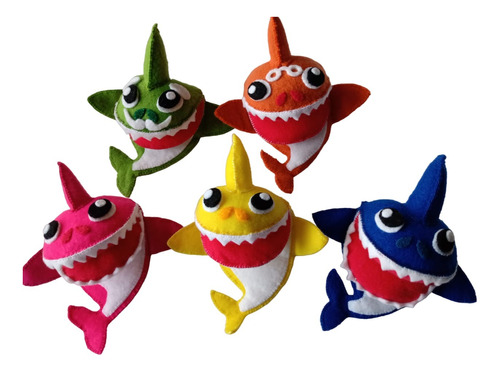 Títeres Baby Shark Set X 5 De Pañolenci 