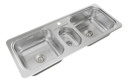 Bacha Pileta Triple Johnson Acero Inoxidable Hydra J 107 A