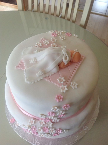 Adorno De Torta De Bautizo O Baby Shower En Porcelana Fría
