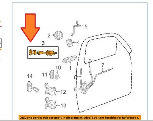 Cilindro De Puerta Delantera  Jeep Cherokee 2002 A 2007 