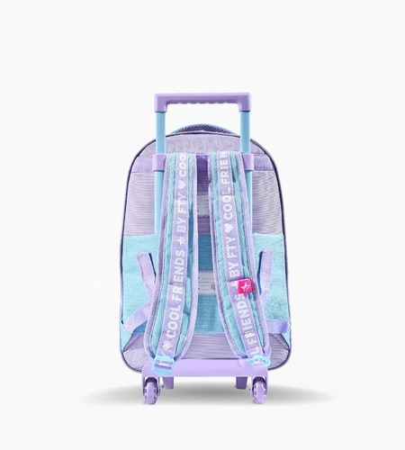 Imagen 3 de 6 de Mochila Carro Friends Unicornio 14 PuLG Escolar Footy C/ Luz
