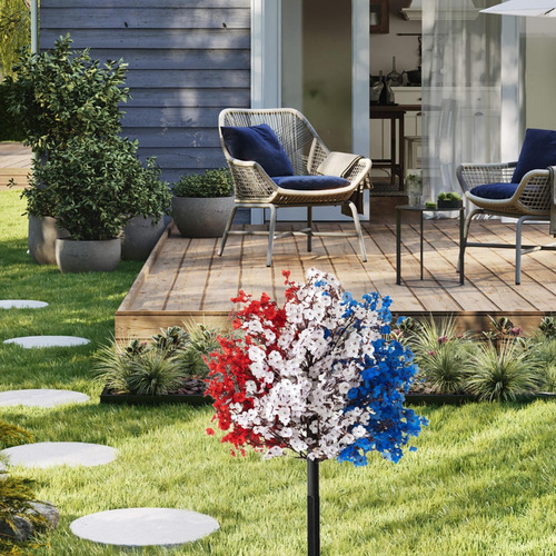 Flores Artificiales Red White And Blue Flores Decoración