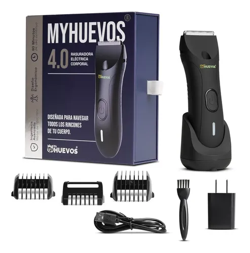 Rasuradora Electrica Corporal Masculina Myhuevos 4.0 Color Negro