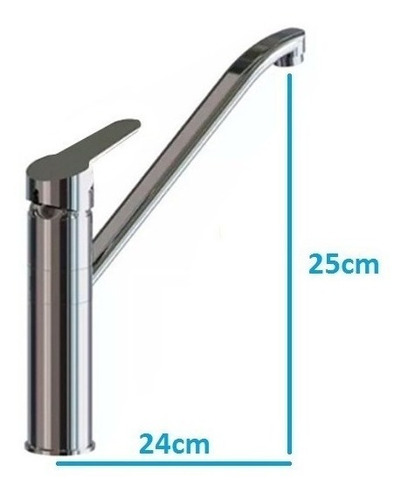 Imagen 4 de 5 de Griferia Monocomando Mesada Cocina Alta Pico Movil