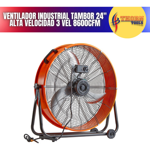 Ventilador Industrial Tambor 24 Alta Velocidad 3vel 8600cfm