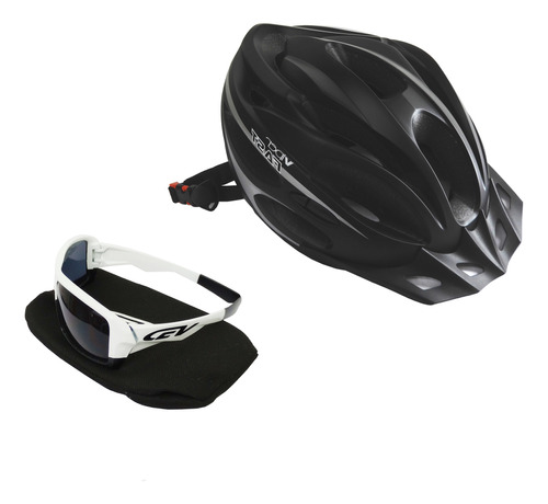 Combo Casco In Mould Marca Fast + Lentes Ciclismo